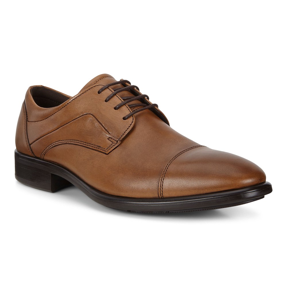 ECCO Mens Derby Shoe Brown - Citytray - ITW-163802